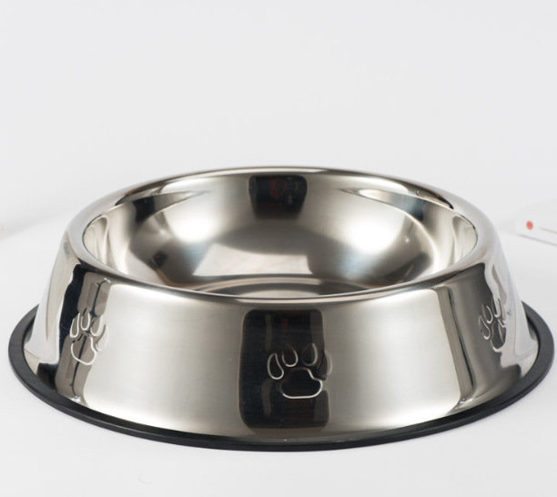 Premium Stainless Steel Pet Bowl - Non-Slip Rubber Base Food & Water Dish