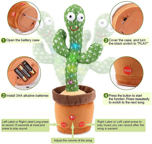 Talking & Dancing Cactus Toy