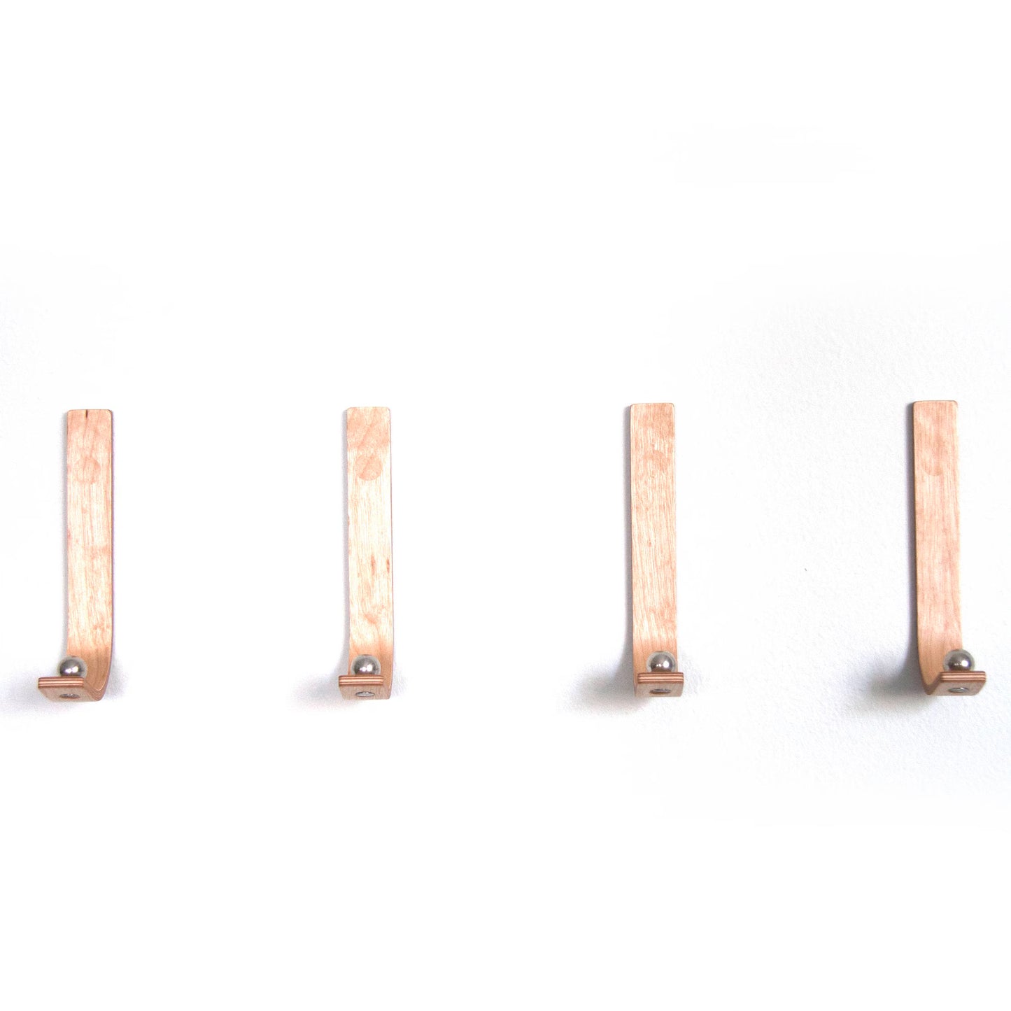 Modern Bent Plywood Wall Hook - Minimalist Wood Coat Hanger with Metal Accent