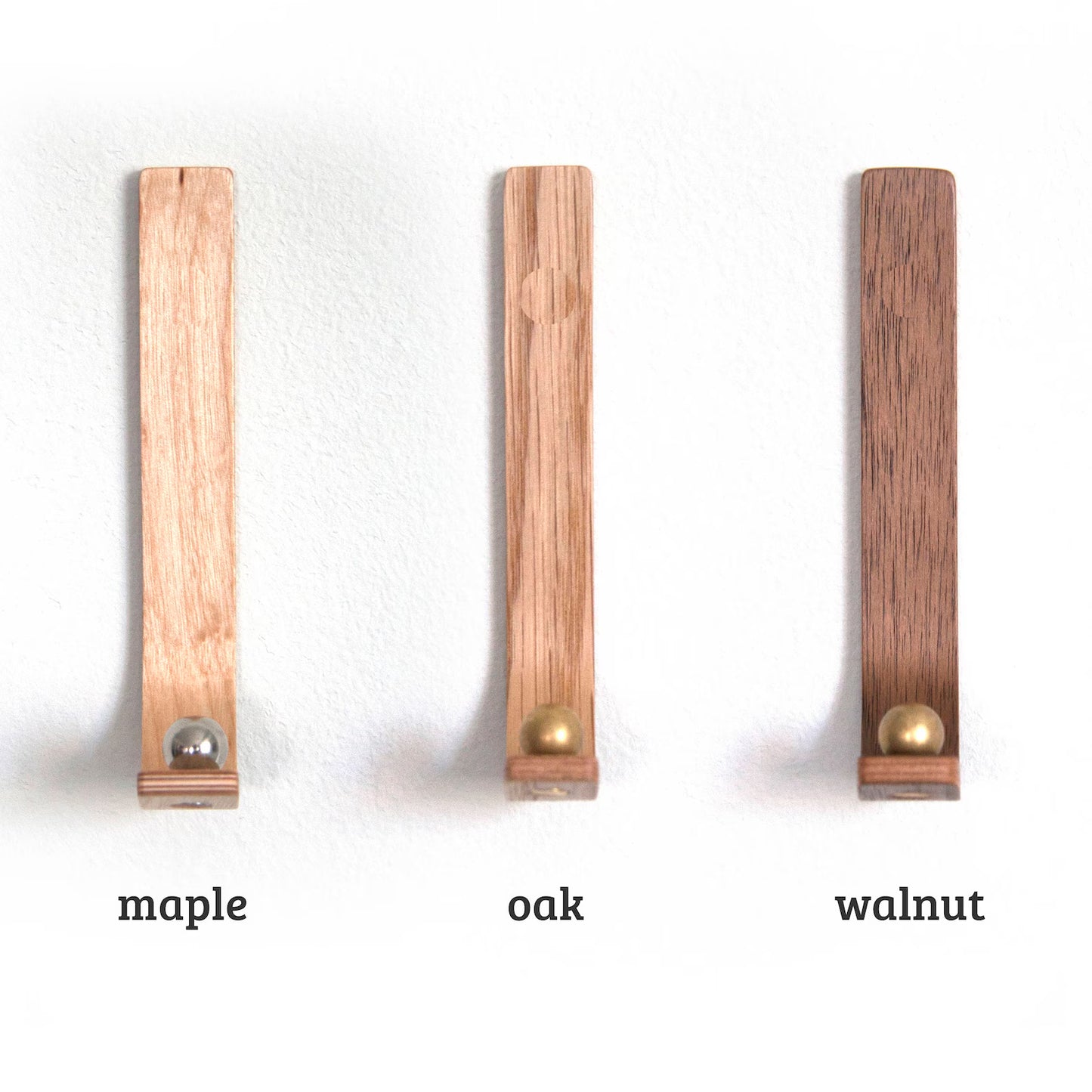 Modern Bent Plywood Wall Hook - Minimalist Wood Coat Hanger with Metal Accent