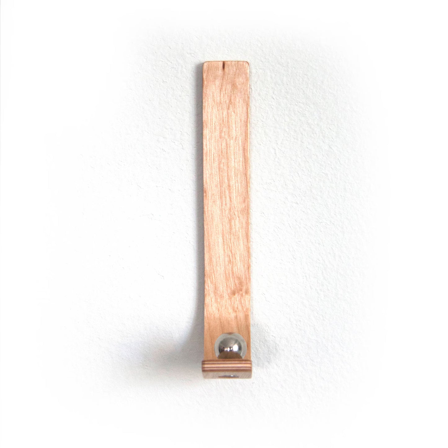 Modern Bent Plywood Wall Hook - Minimalist Wood Coat Hanger with Metal Accent