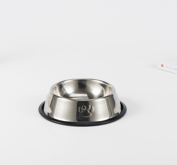 Premium Stainless Steel Pet Bowl - Non-Slip Rubber Base Food & Water Dish