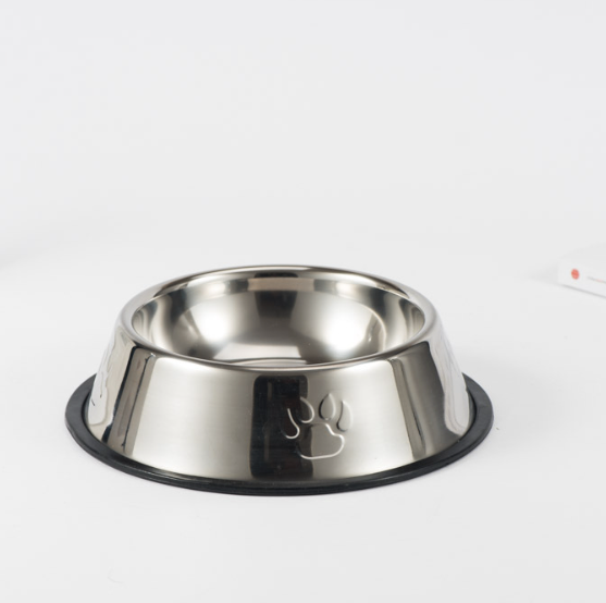 Premium Stainless Steel Pet Bowl - Non-Slip Rubber Base Food & Water Dish
