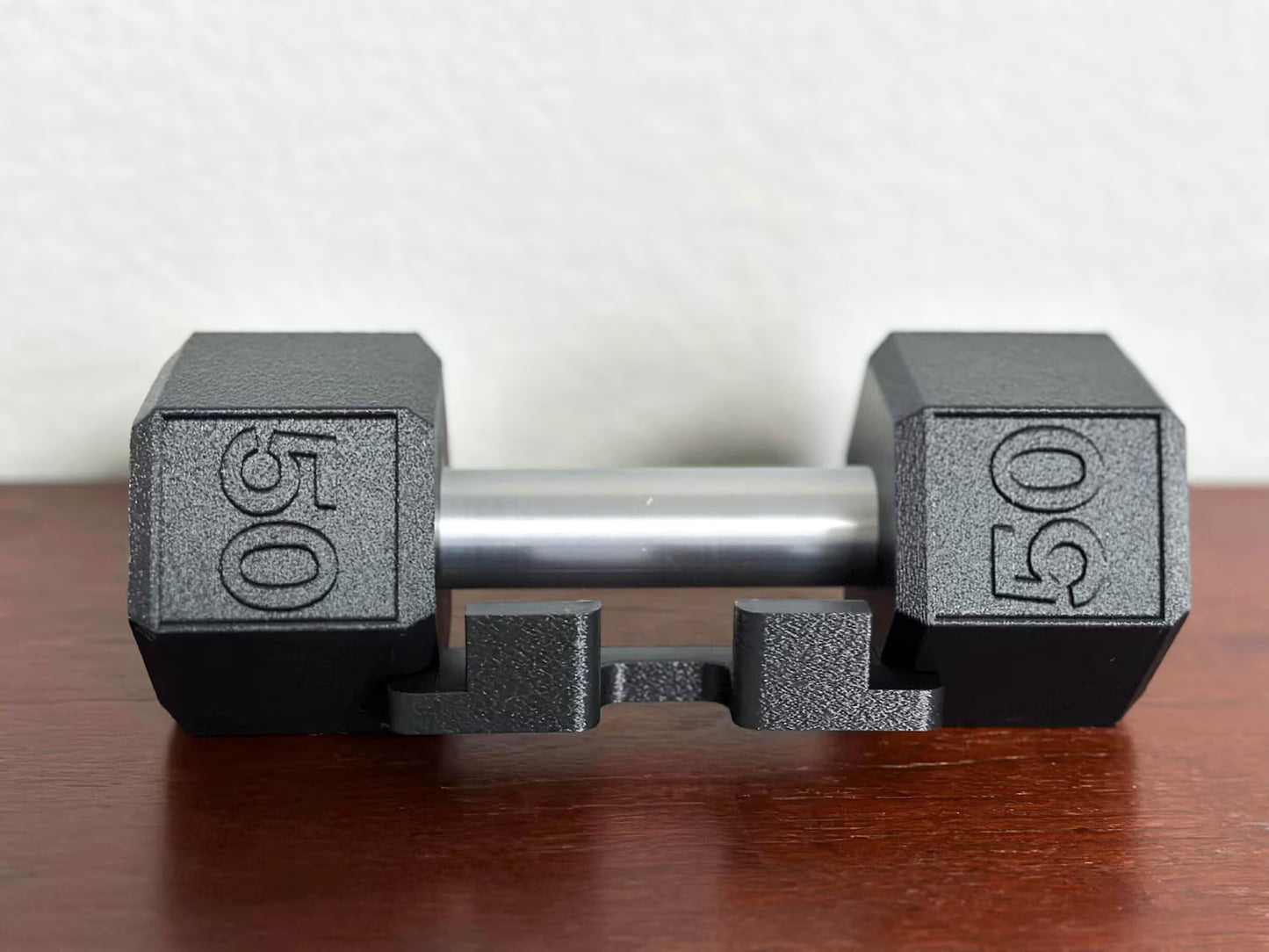 Dumbbell Phone Stand - 3D Printed Desk Holder for Gym Lovers (Fits Large Phones)
