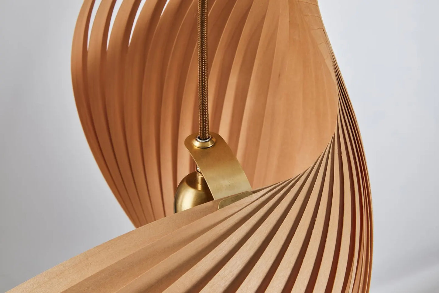 Modern Japandi Wood Pendant Light - Wabi Sabi Ceiling Chandelier for Kitchen & Dining