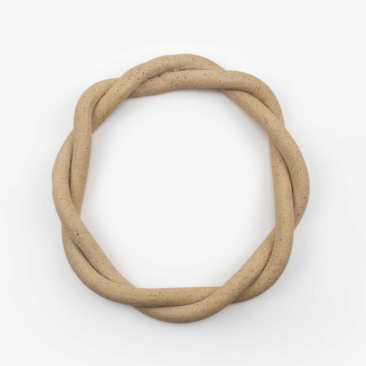 Handmade Speckled Ceramic Trivet - Twisted Clay Hot Pot Holder for Kitchen Dining