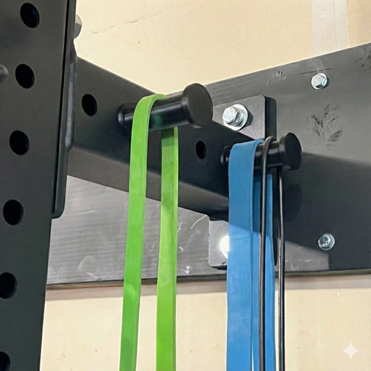 Carbon Fiber Infused Squat Rack Storage Pegs - 3D Printed Gym Gear Holder (6 Inch)